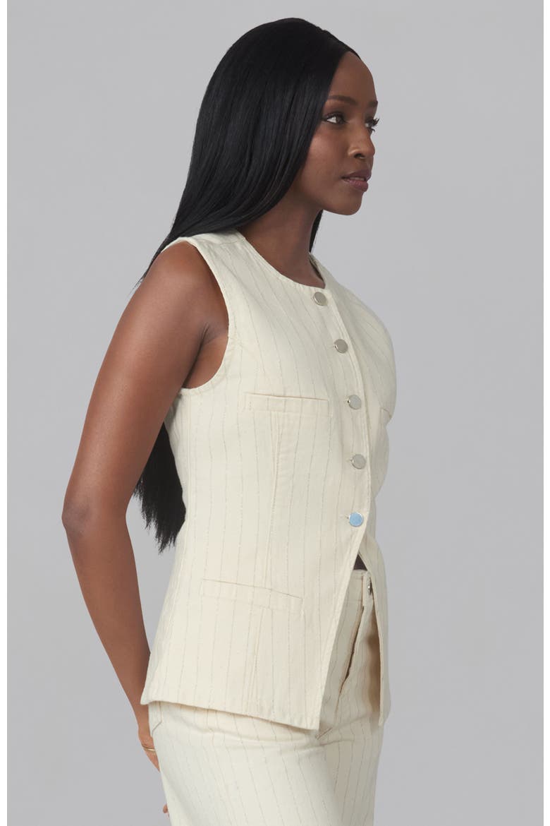 Emma Denim Vest, Alternate, color, SILVER LINING