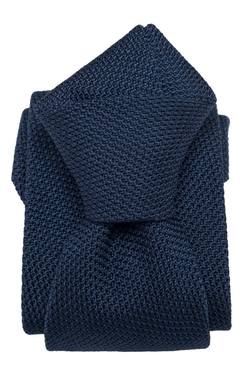 Elizabetta Marino - Silk Grenadine Tie for Men, Alternate, color, Navy Blue