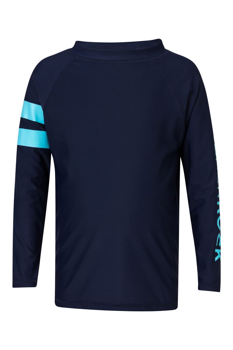 Raglan Long Sleeve Rashguard, Main, color, NAVY/ LIGHT BLUE STRIPE