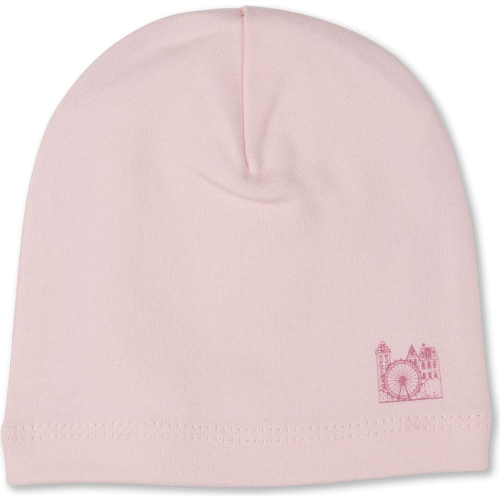 Minimoi Kids' Merry Skyline Cotton Beanie In Pink