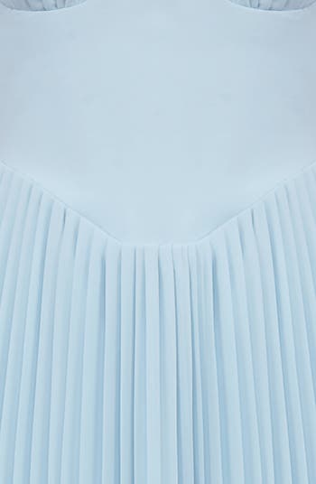 Marcella Strapless Pleated Georgette Gown