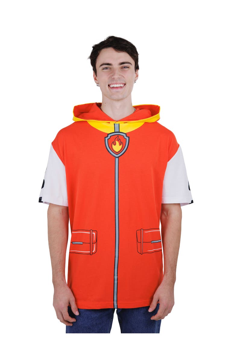 Marshall Hooded T-Shirt, Alternate, color, Marshall Red White