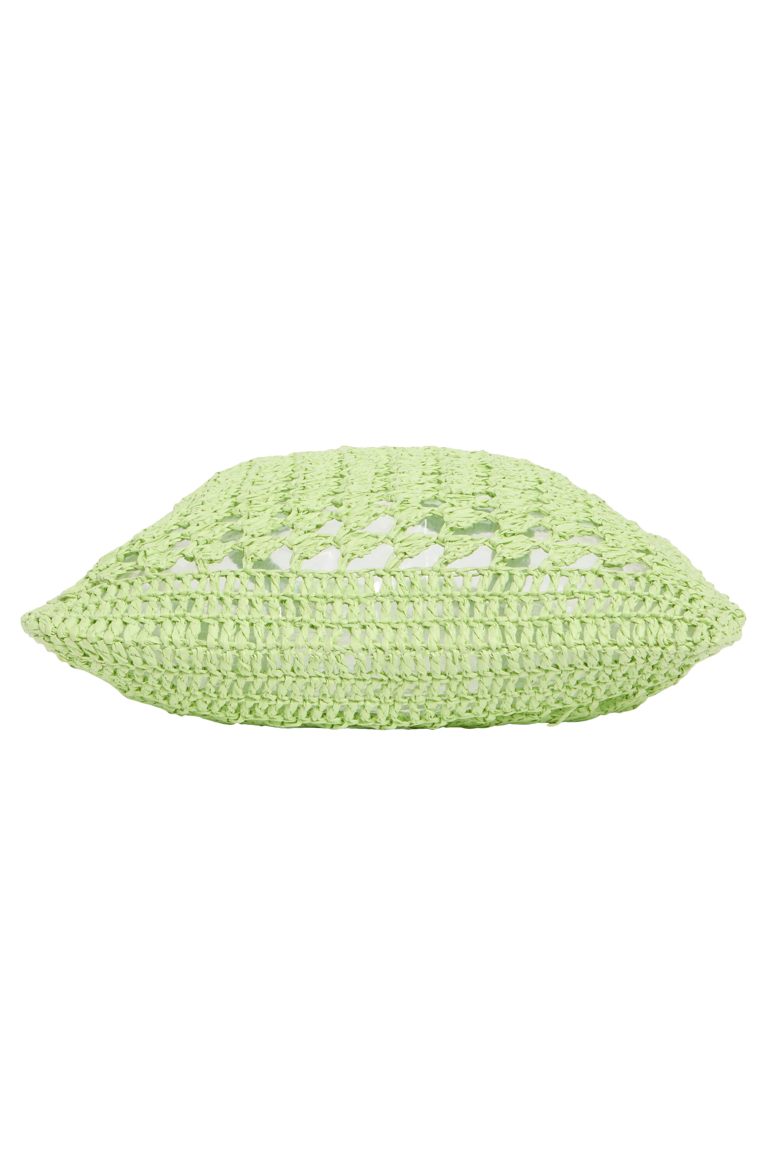 Straw Tote Bag, Alternate, color, LIME