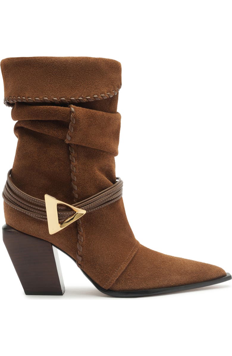 Schutz Sable Pointed Toe Boot, Alternate, color, Pecan Brown