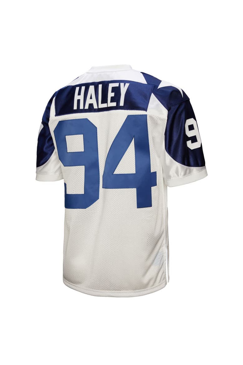 Men's Mitchell & Ness Charles Haley White Dallas Cowboys 1994 Authentic Throwback Retired Player Jersey, Alternate, color, White