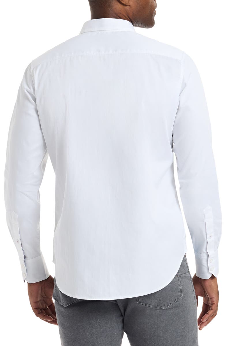 Robert Graham Martini Mode Cotton Button-Up Shirt, Alternate, color, White