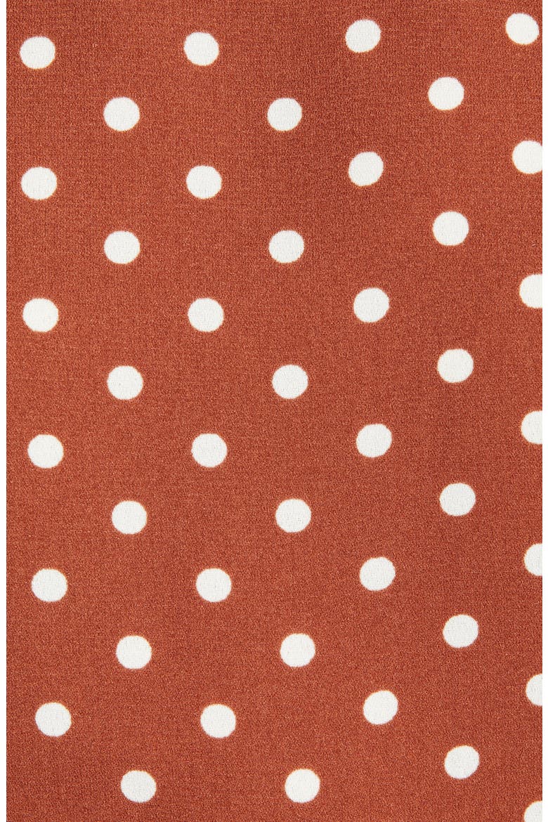 Cap Sleeve Blouse, Alternate, color, RUST SPACED DOT
