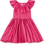 Tea Collection Shiny Ruffle Neck Dress