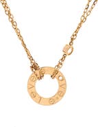 Pre-Owned Cartier 2 Diamonds Love Pendant Necklace 18K Yellow Gold and Diamonds