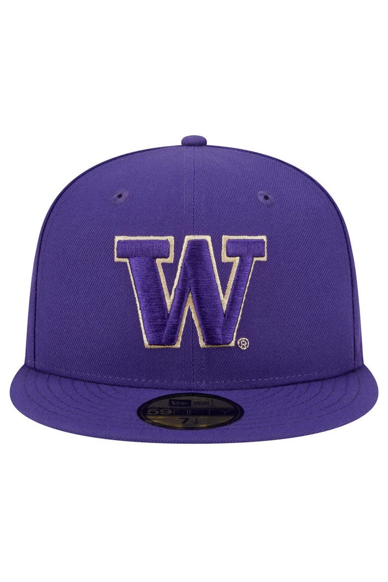 Men's New Era Purple Washington Huskies 59FIFTY Fitted Hat, Alternate, color, Purple