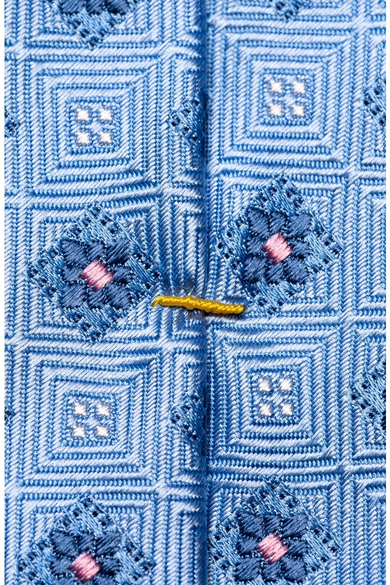 Neat Floral Medallion Silk Tie, Alternate, color, LT/ PASTEL BLUE