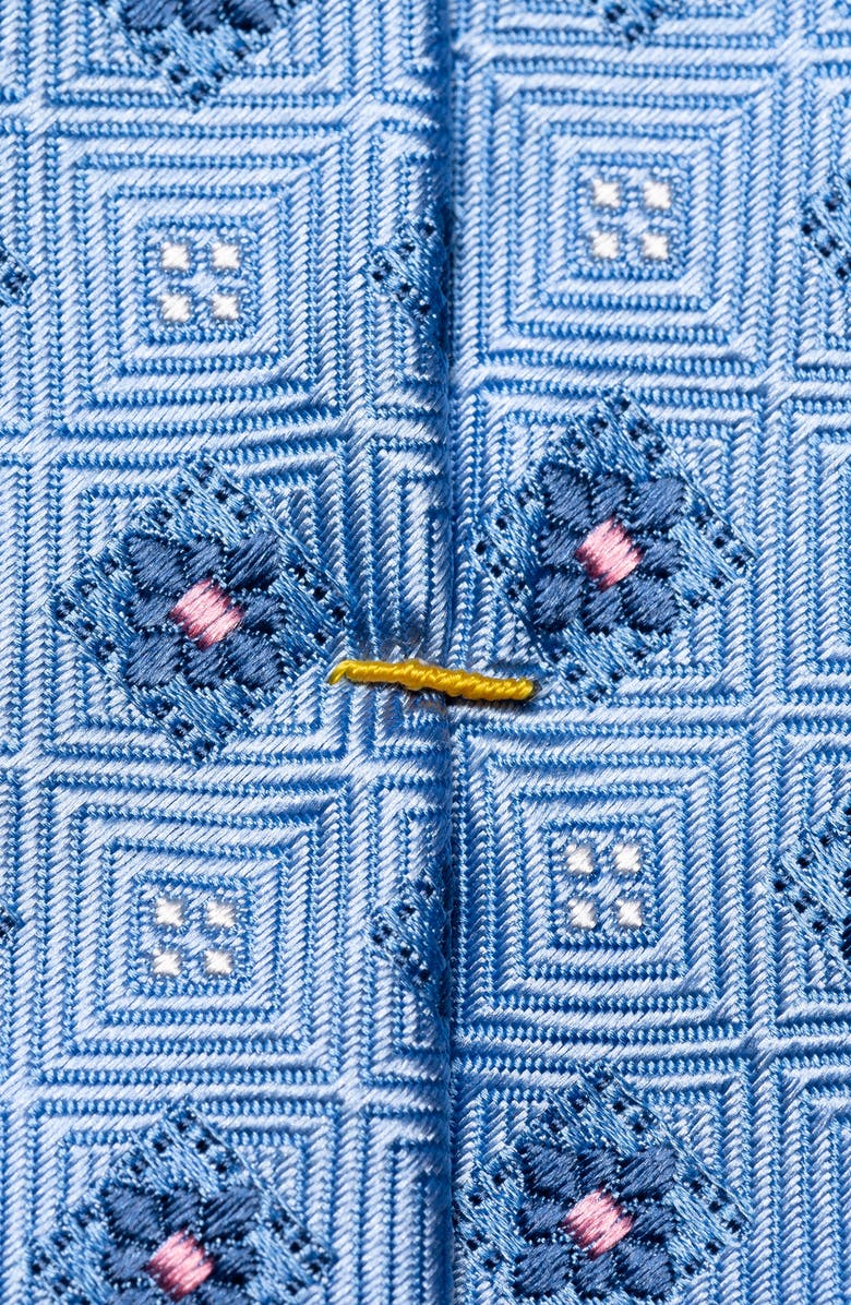 Eton Neat Floral Medallion Silk Tie, Alternate, color, 