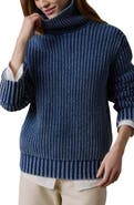 Faherty Sunwashed Organic Cotton Oversized Turtleneck Sweater