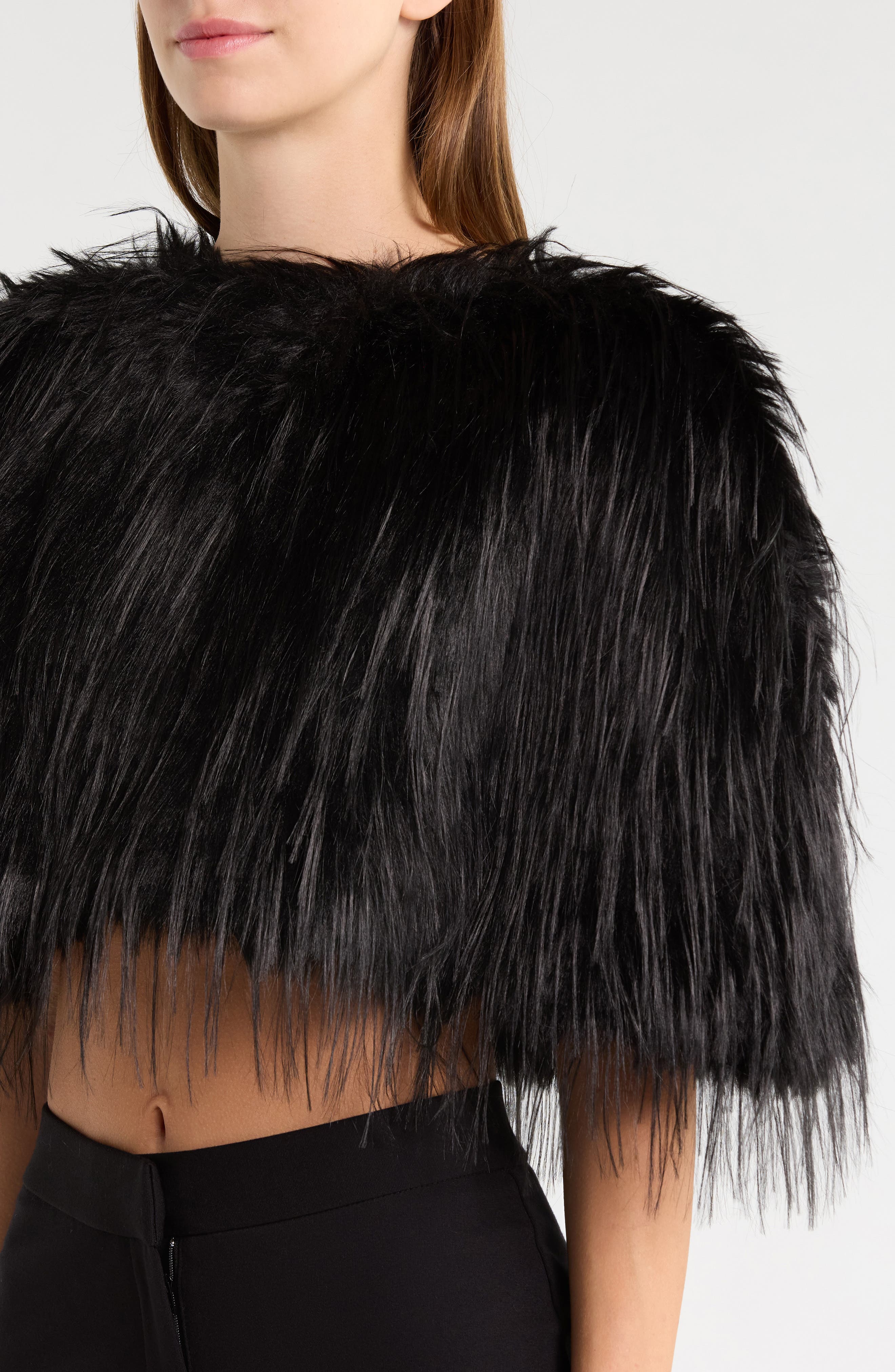 AFRM Faux Fur Cape (Women) | Nordstrom
