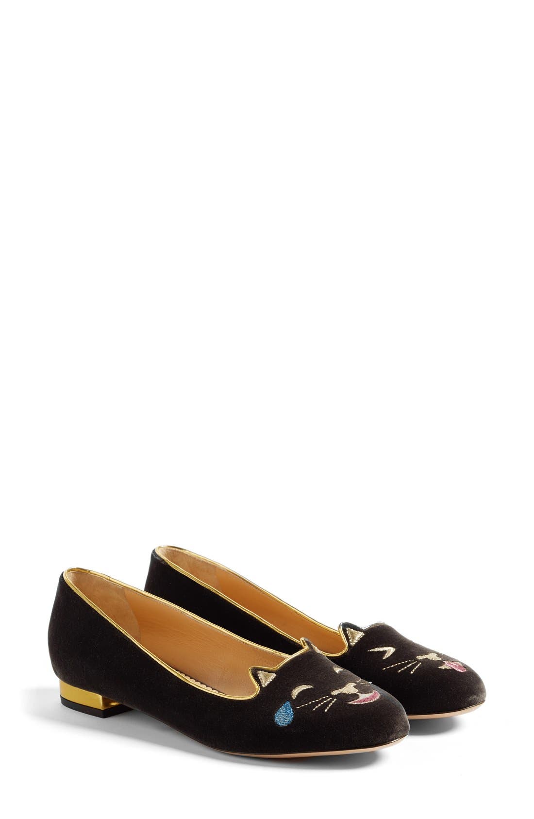 Charlotte Olympia LOL Kitty Flat, Alternate, color, 