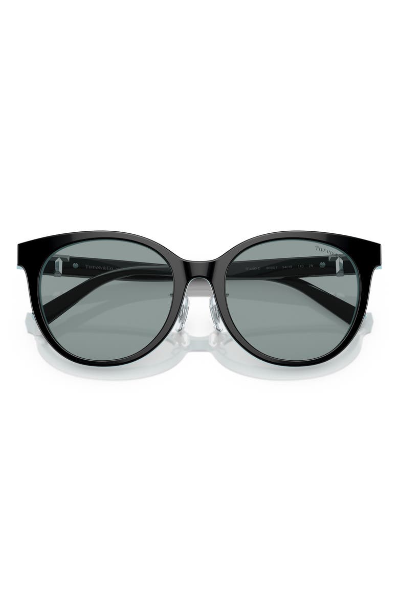 Tiffany & Co. 54mm Phantos Sunglasses, Alternate, color, Black Tiffany Blue / Dark Grey