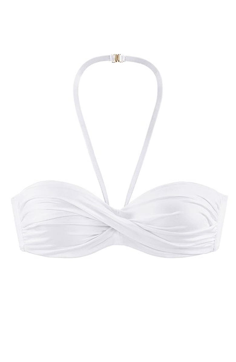 LASCANA Women's Multiway Bandeau Bikini Top Size 32B, Alternate, color, White