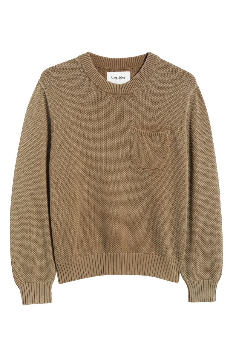 Corridor Cotton Pocket Sweater, Alternate, color, Brown