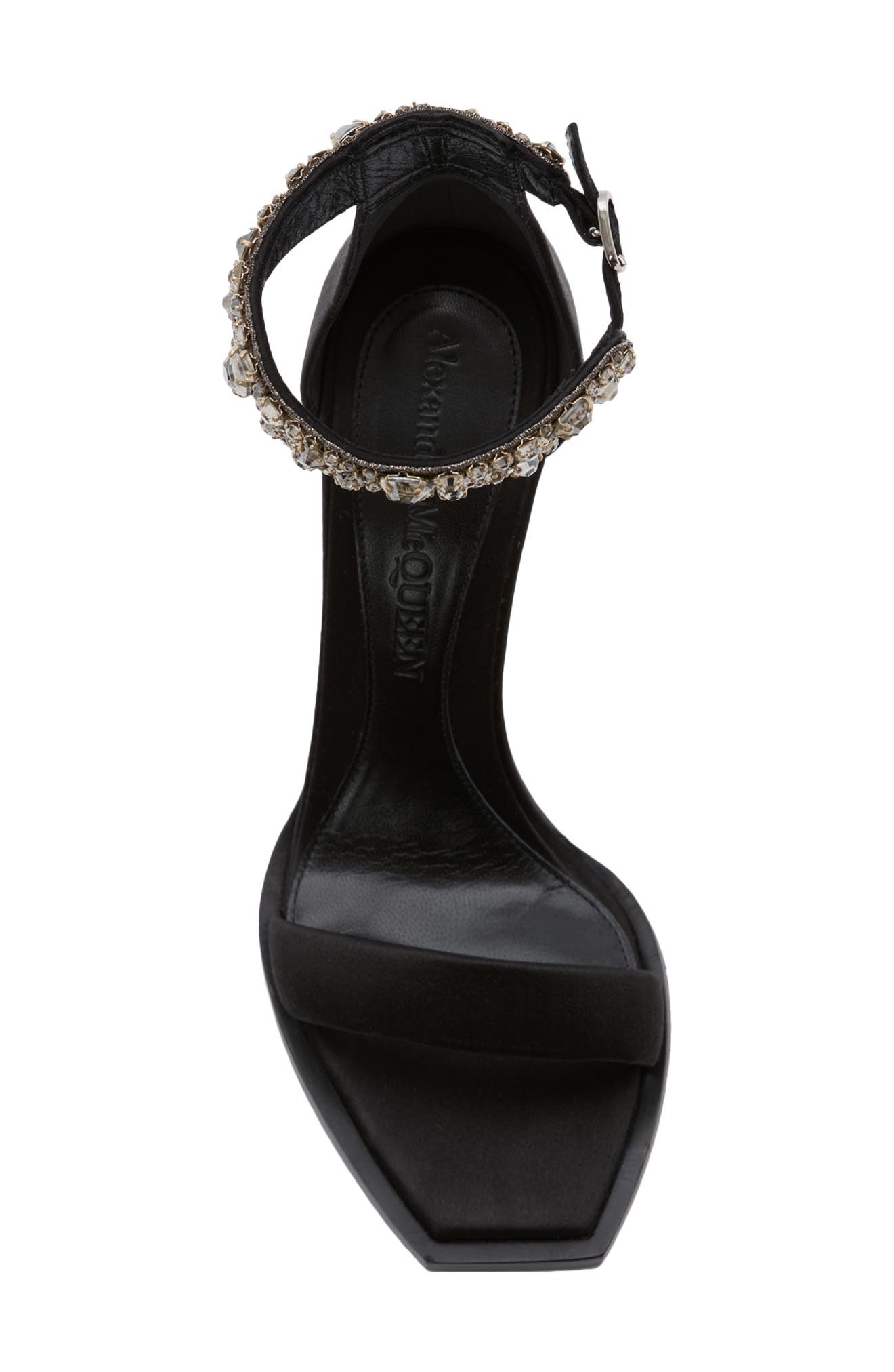 McQueen Alexander McQueen Crystal Strap Sandal, Alternate, color, 