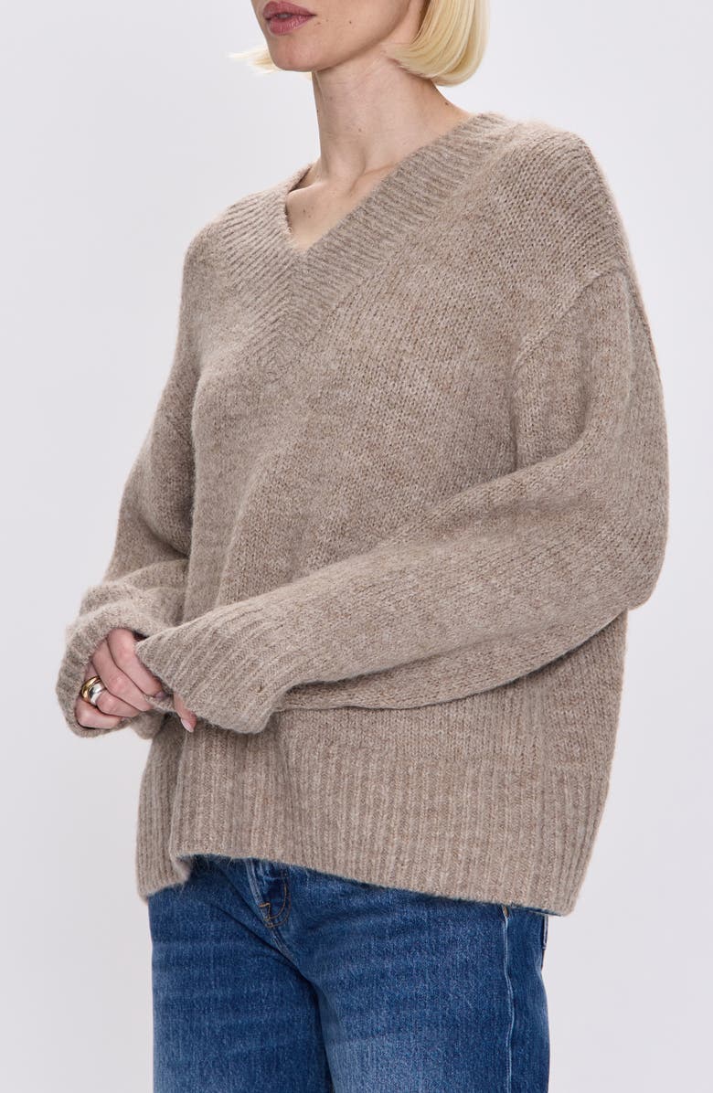Pistola Talia V-Neck Sweater, Alternate, color, Taupe