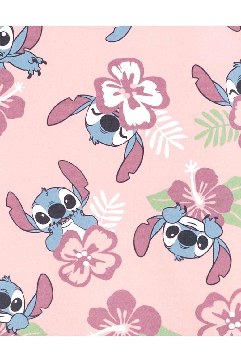 Lilo & Stitch Short Sleeve Skater Dress, Alternate, color, Stitch Pink
