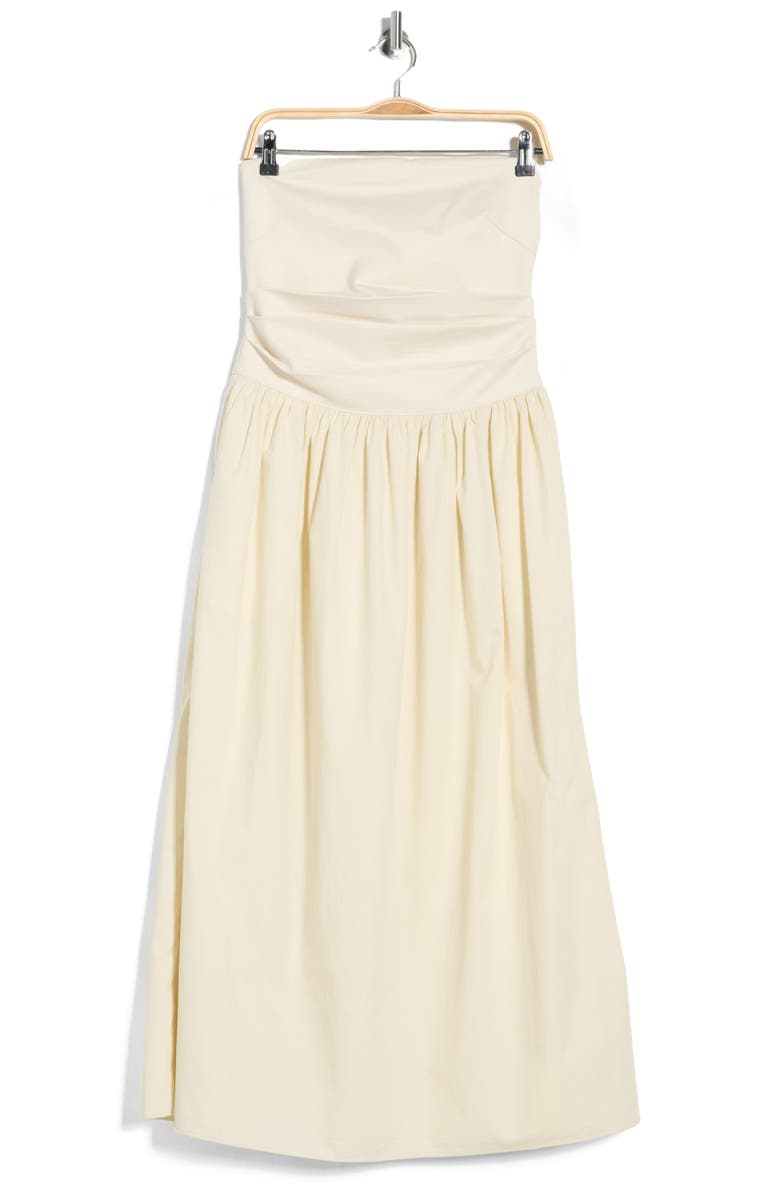 rag & bone Claudia Strapless Ponte Dress, Alternate, color, Pale Tan