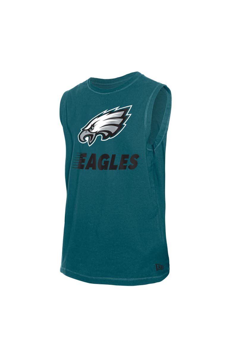 New Era Men's New Era Midnight Green Philadelphia Eagles Leisure Collection Tank Top, Alternate, color,