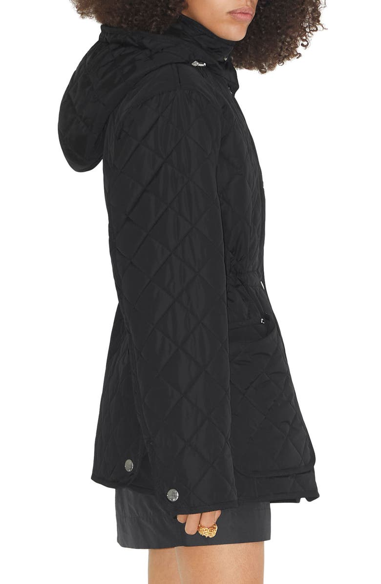 Burberry Roxbugh Diamond Quilted Nylon Hooded Jacket, Alternate, color, 