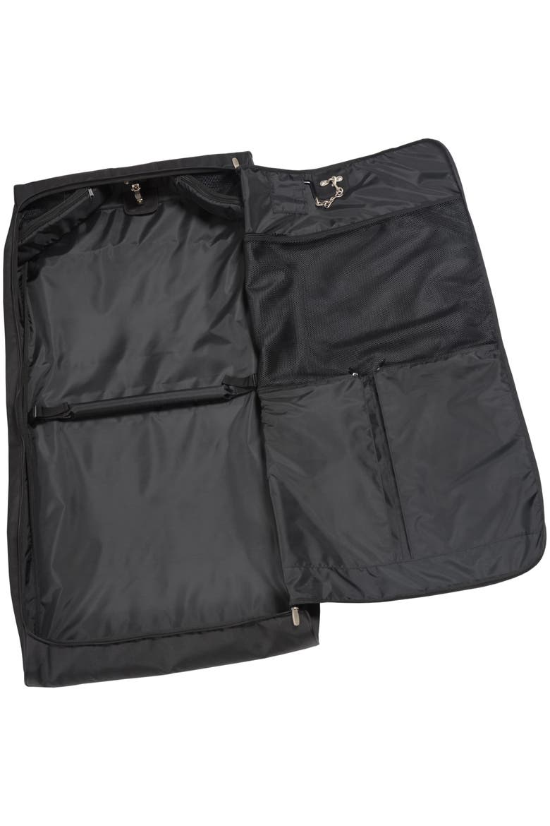 45" Premium Framed Garment Bag with shoulder strap and multiple pockets, Alternate, color, Brown