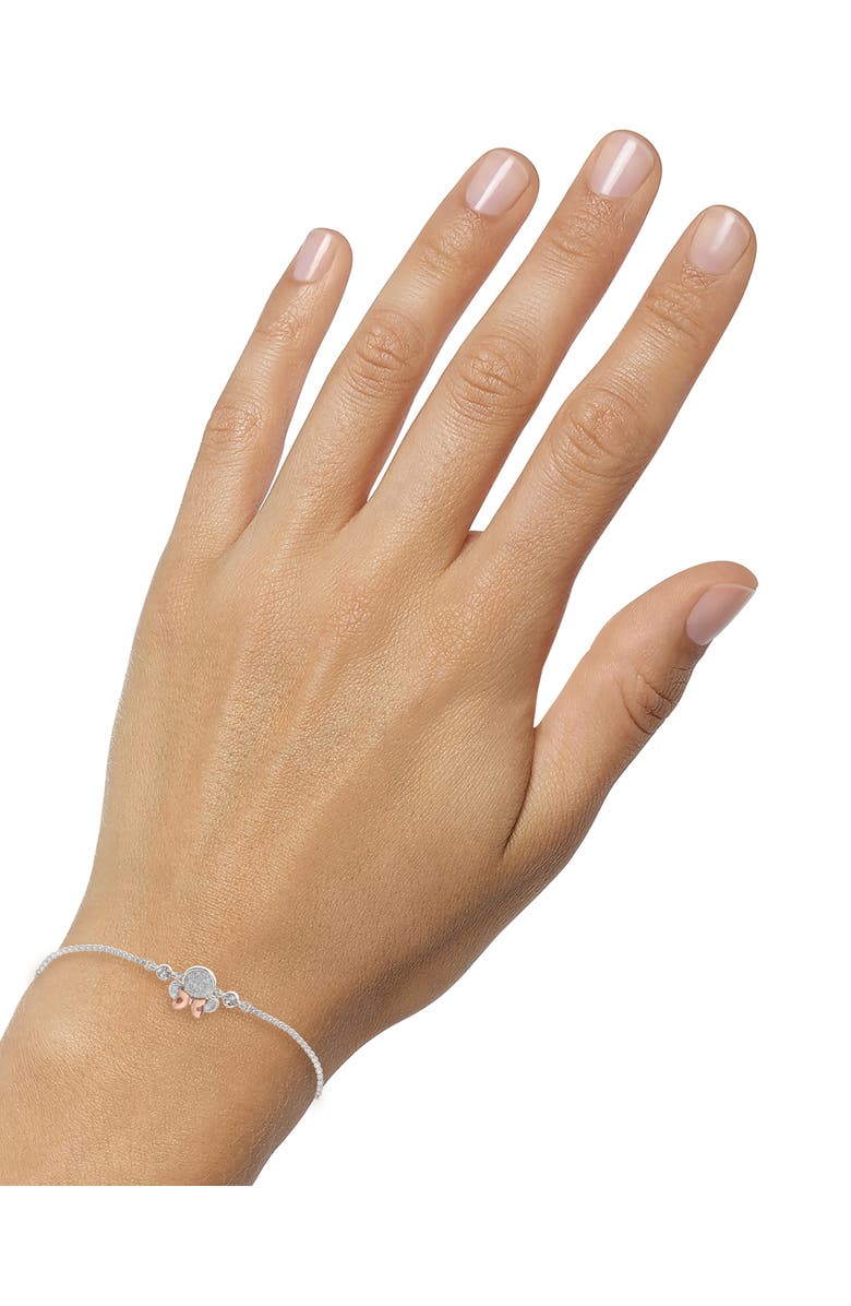 Disney Glitter Crystal Lariat Bracelet, Alternate, color, Silver