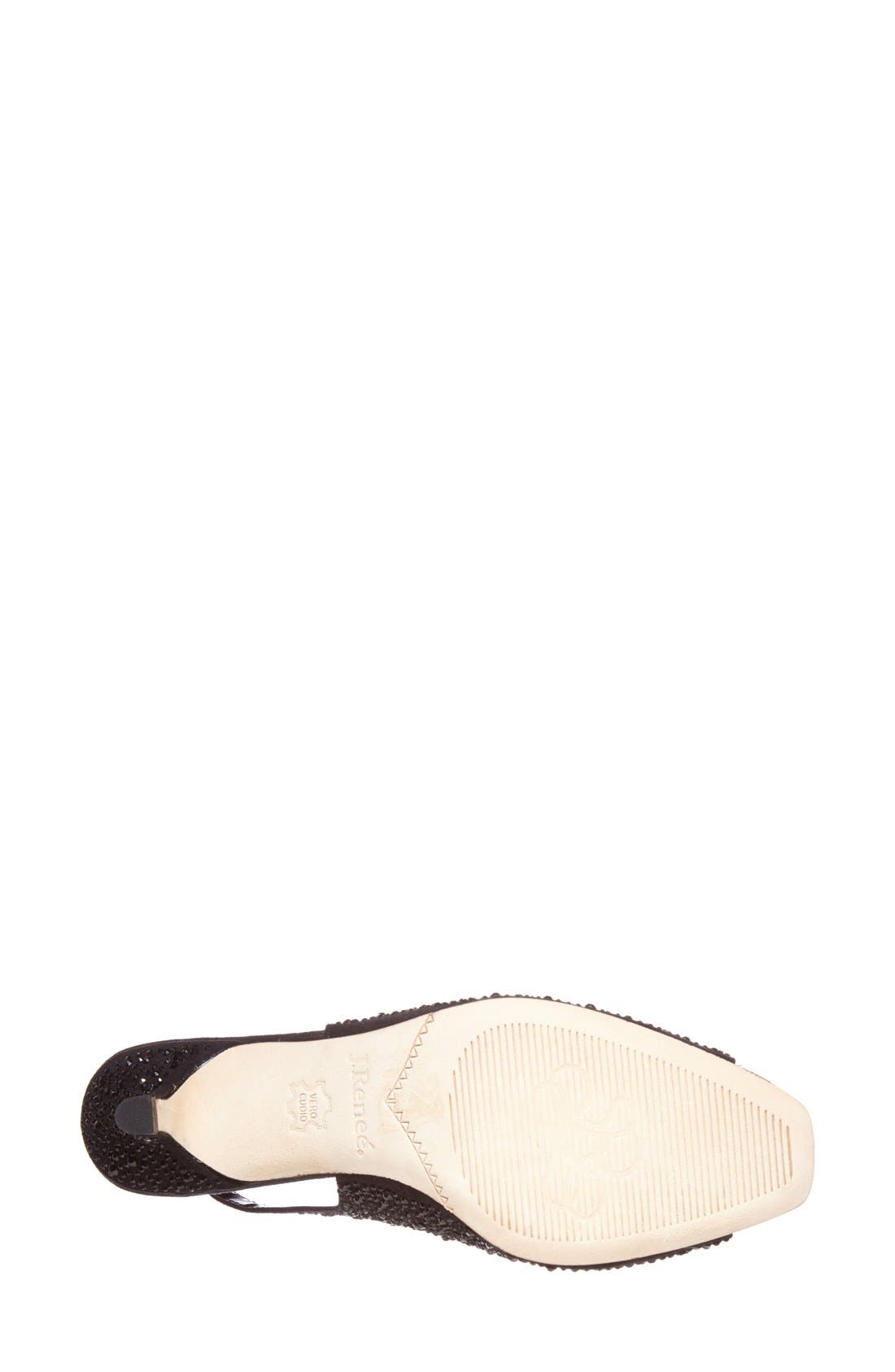'Impuls' Crystal Embellished Slingback Pump, Alternate, color, BLACK
