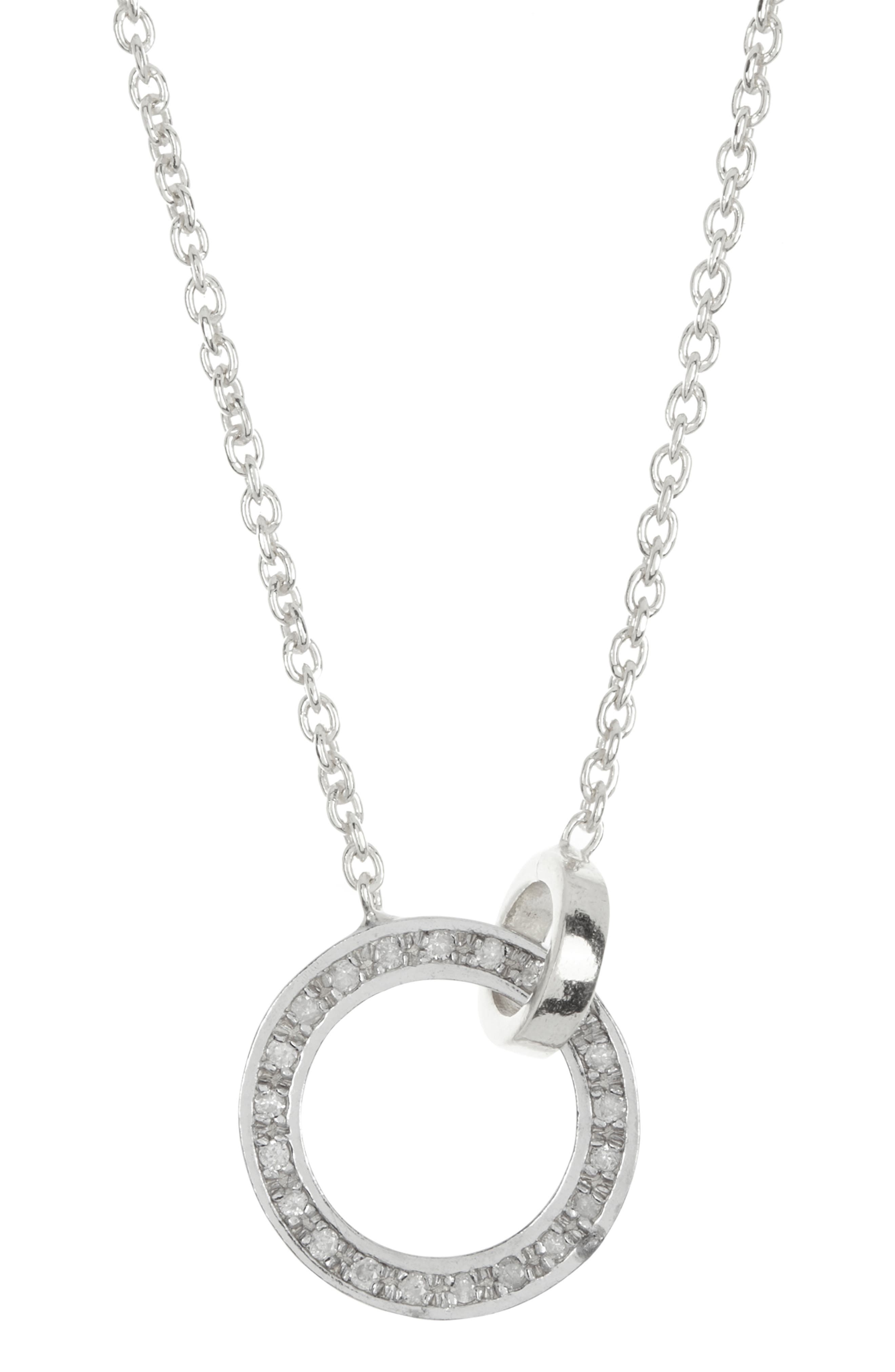 MESHMERISE Diamond Pavé Circle Link Necklace - 0.15ct