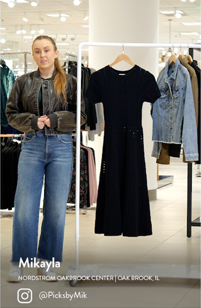 Mix Stitch A-Line Sweater Dress, sales video thumbnail