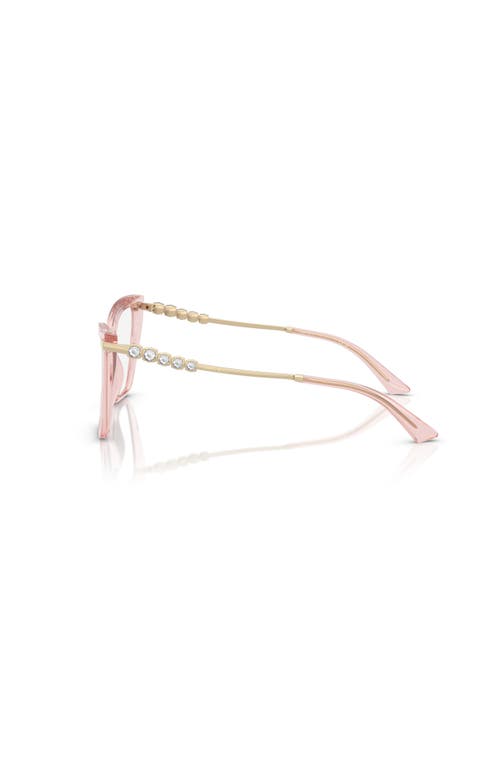 Jimmy Choo 53mm Cat Eye Optical Glasses In Pink