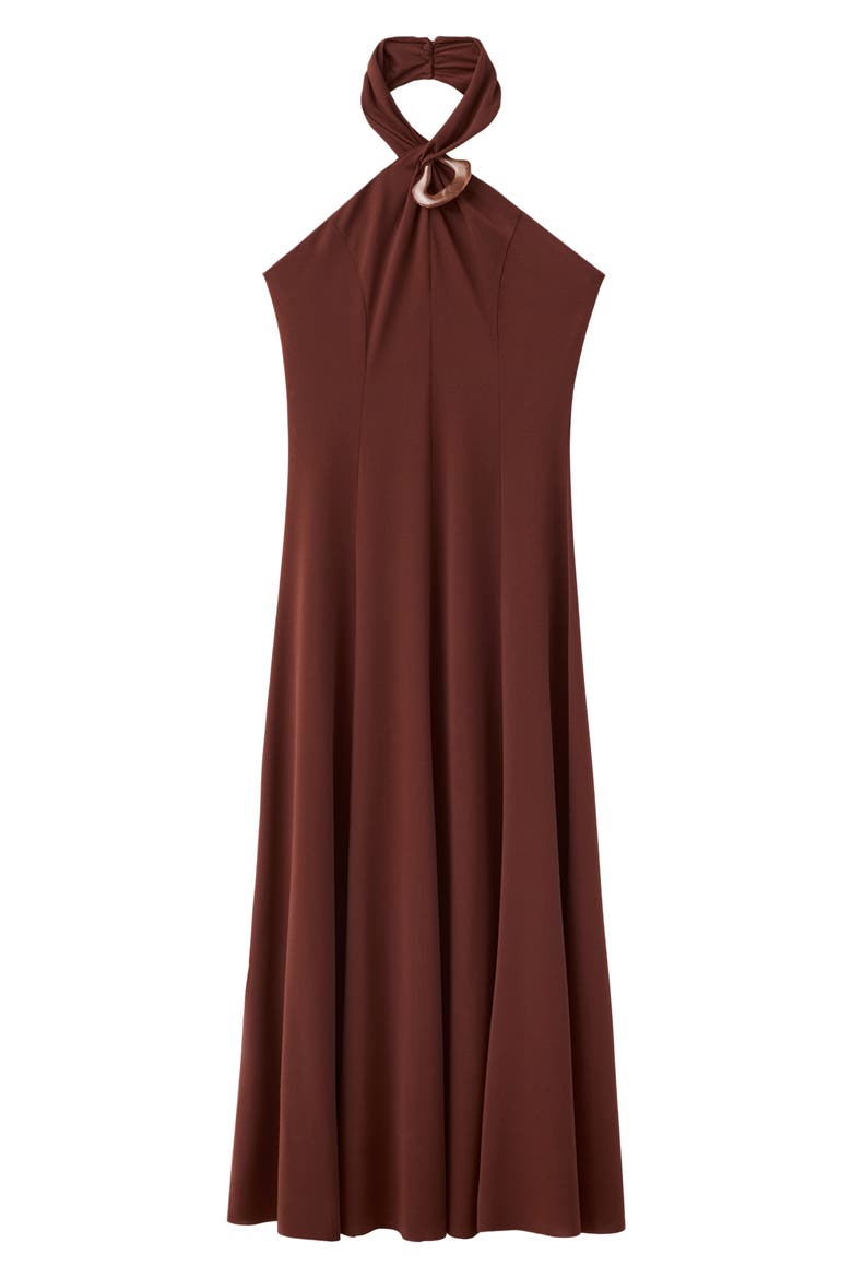 Halter Neck Maxi Dress, Main, color, BURNT ORANGE