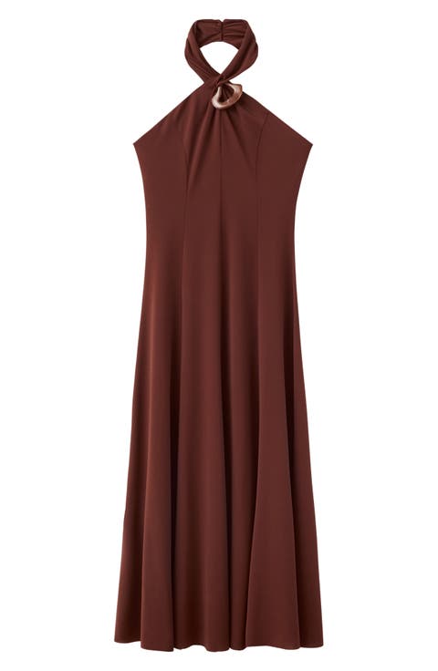 Halter Neck Maxi Dress