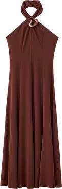 MANGO Halter Neck Maxi Dress