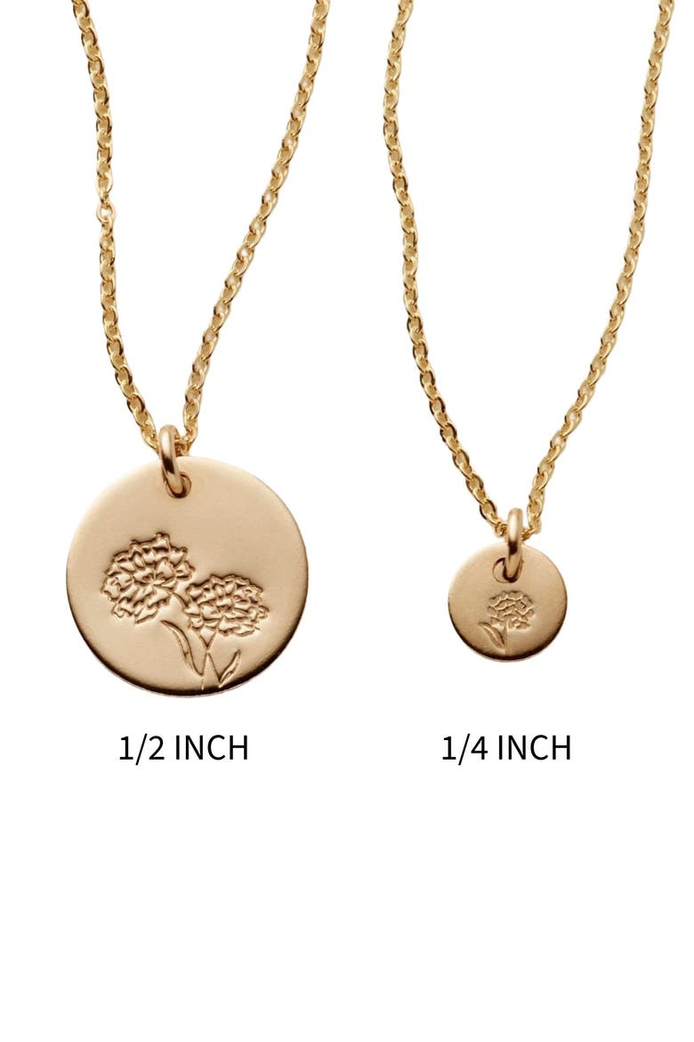 October Birth Flower Necklace, Alternate, color, Gold Filled