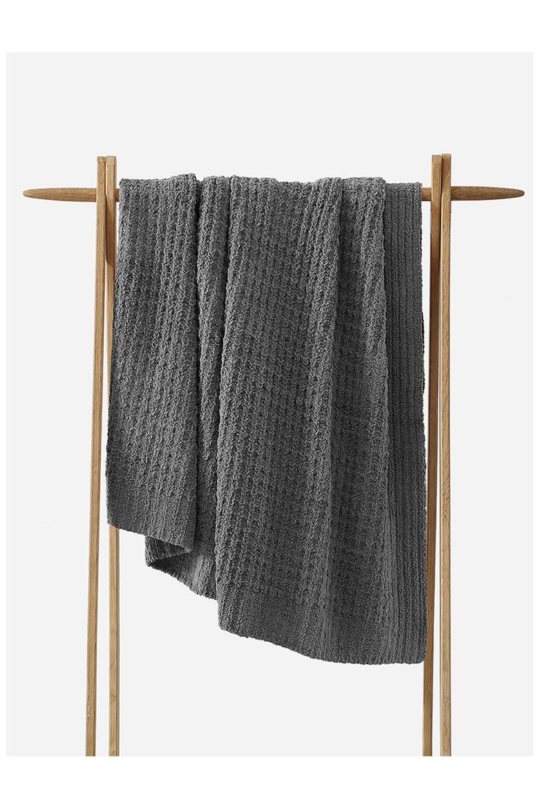 Snug Waffle Knit Throw, Alternate, color, GRANITE