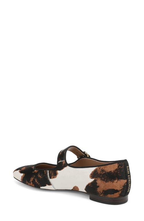 Sam Edelman Michaela Genuine Calf Hair Mary Jane Flat In Multi