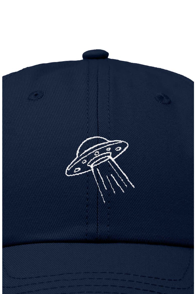 UFO Embroidered Adjustable Dad Cap, Alternate, color, Navy Blue