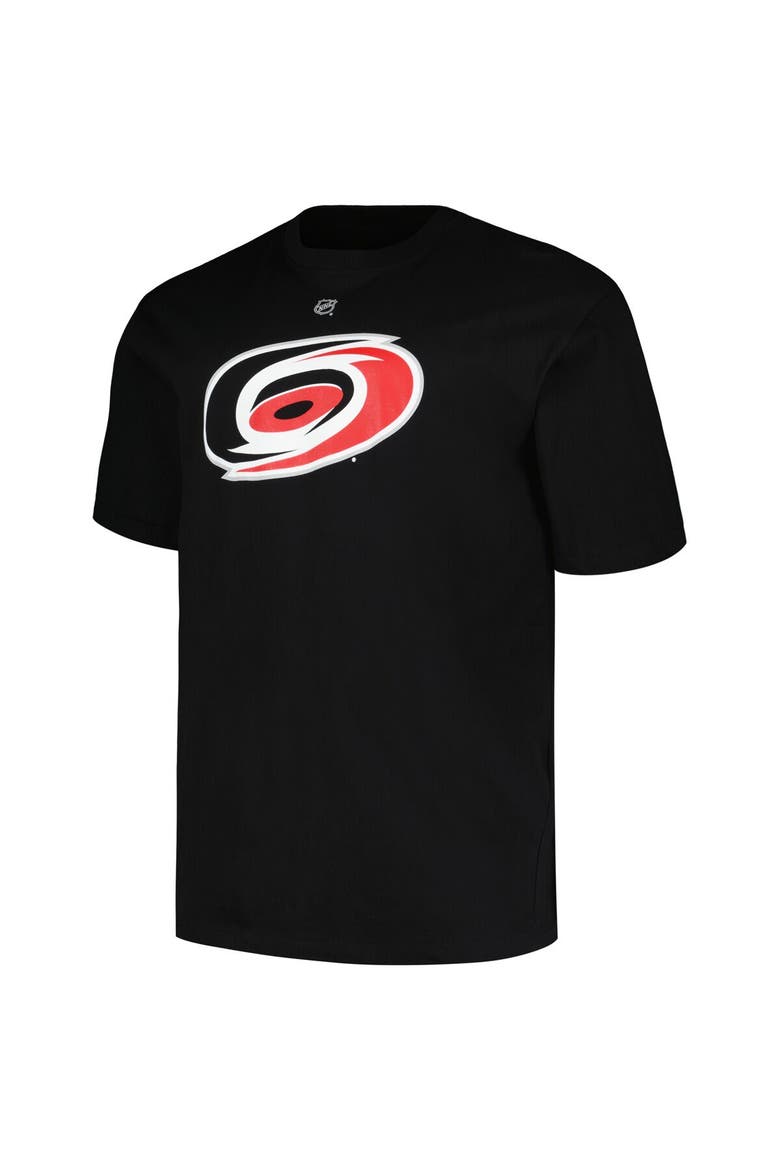 Men's Profile Sebastian Aho Black Carolina Hurricanes Big & Tall Name & Number T-Shirt, Alternate, color, Black