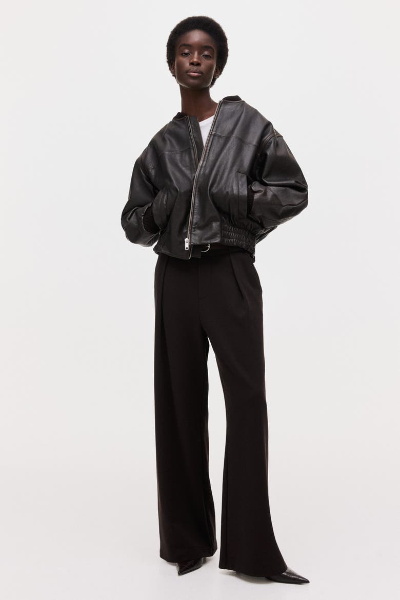 Belted Ponte Di Roma Trousers, Main, color, Dark brown