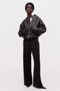 H&M Belted Ponte Di Roma Trousers