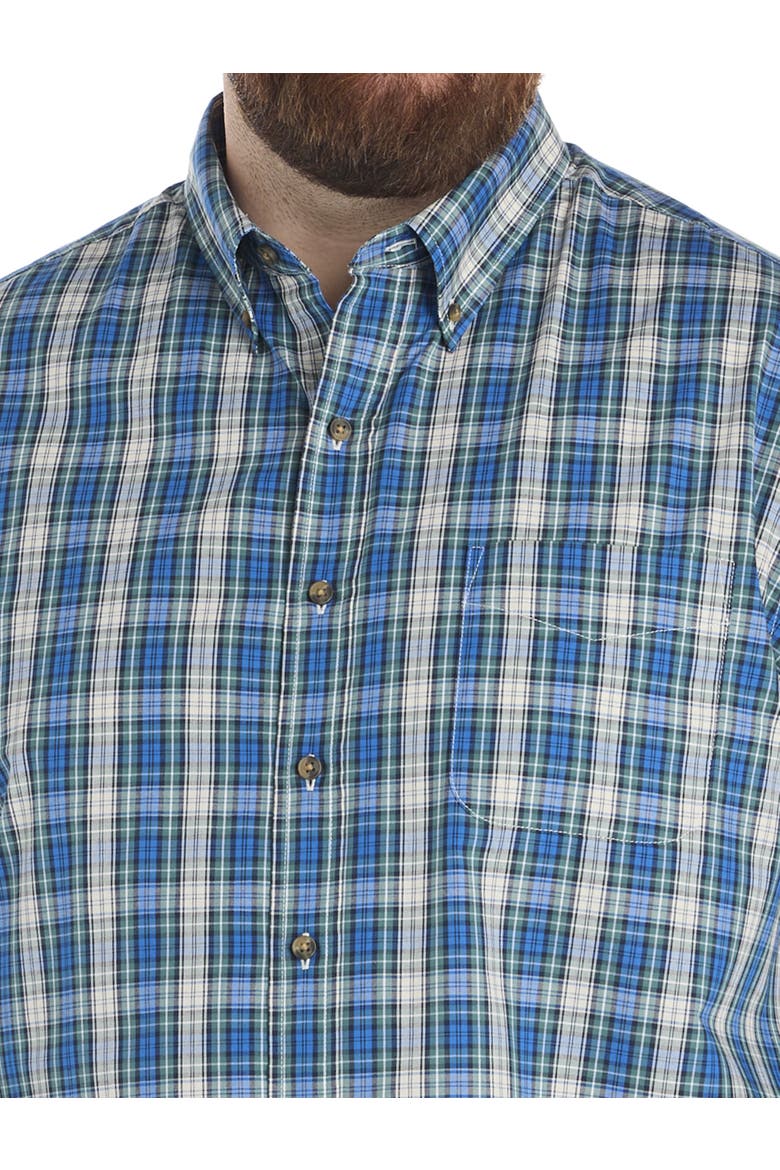 Big & Tall Easy-Care Small Plaid Sport Shirt, Alternate, color, MULTI