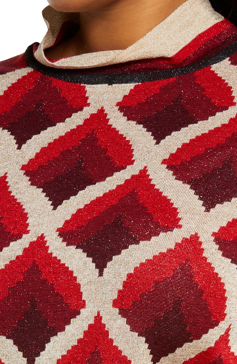 Marina Rinaldi Audrey Jacquard Sweater, Alternate, color,