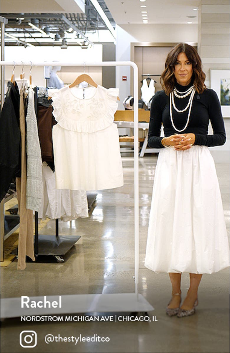 Ruffle Embroidered Sleeveless Top, sales video thumbnail