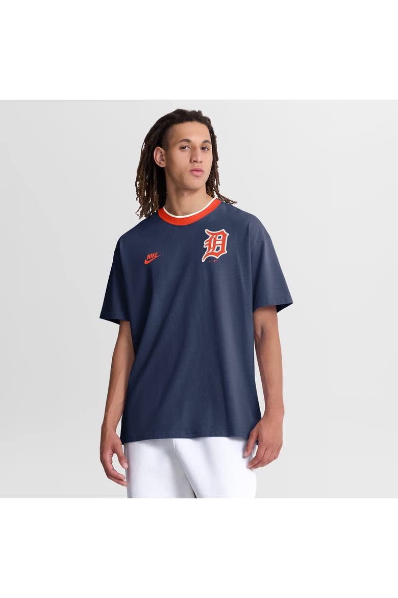 Men's Nike Navy Detroit Tigers Cooperstown Collection Ringer T-Shirt, Main, color, Navy