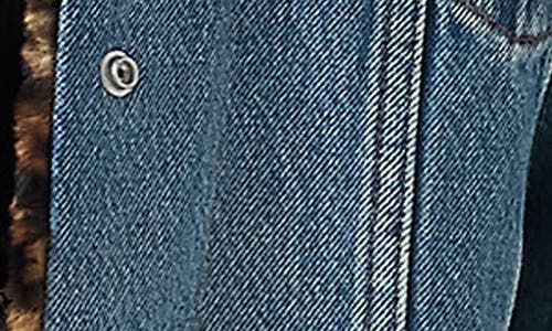 Levi's 90s Fur Trucker Jacket In Blue