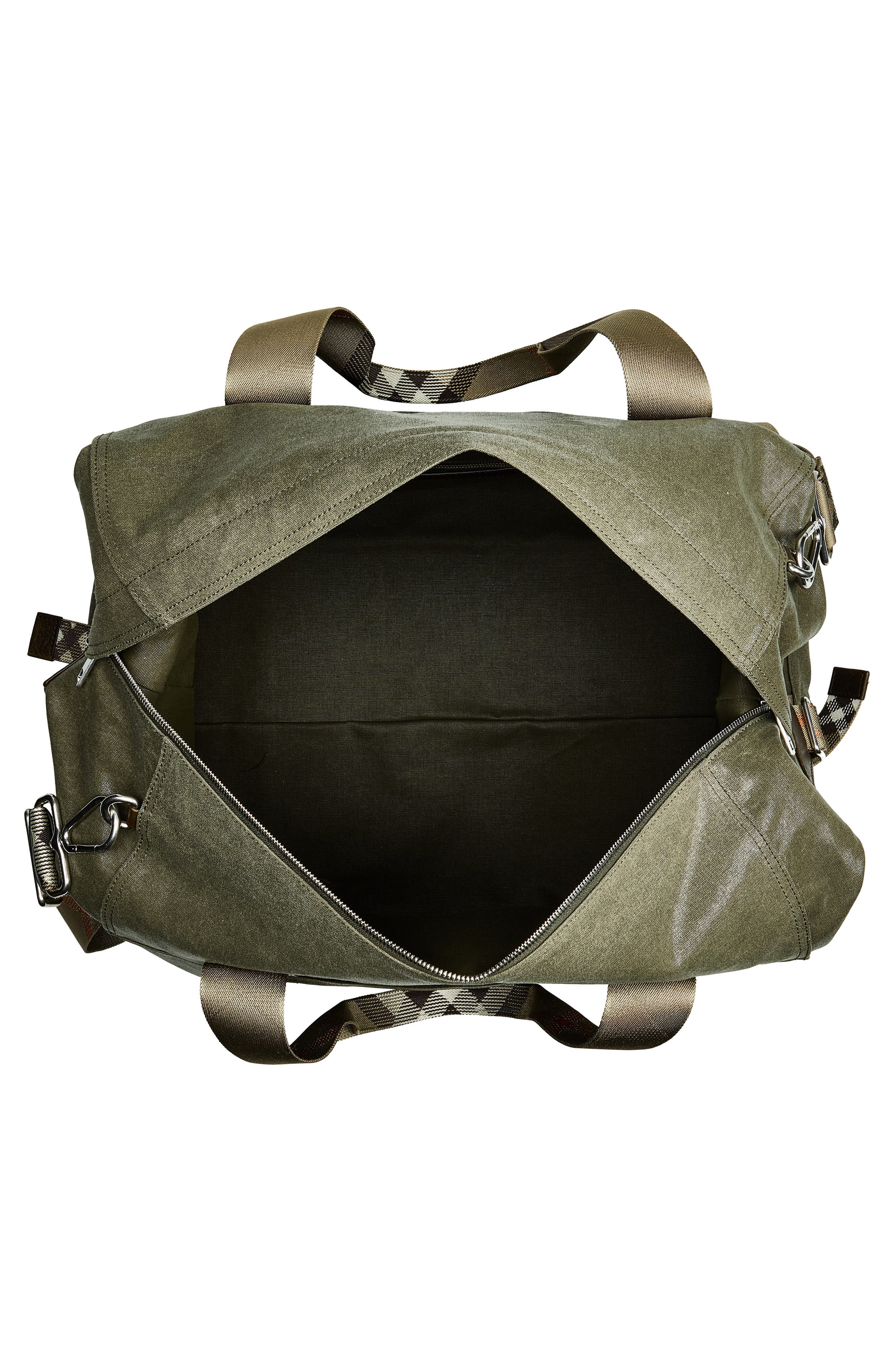 Coated Canvas Duffle Bag, Alternate, color, MILITARY